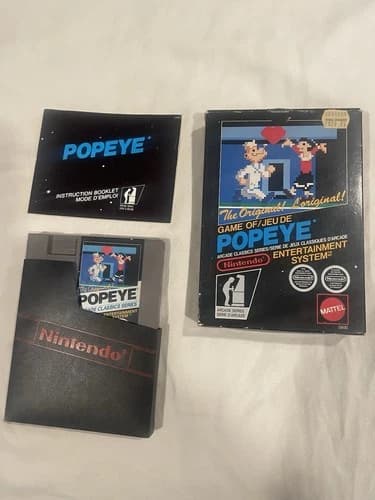 Popeye Nintendo NES CIB Black box W/ Manual - Canadian Version