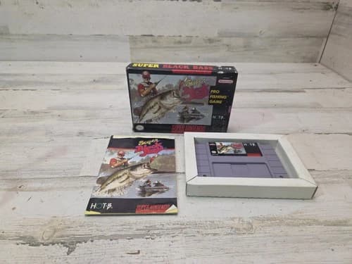 (SNES) Super Black Bass Pro Fishing Game Super Nintendo In Box W Manual