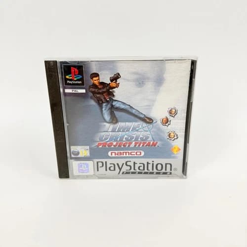 TIME CRISIS PROJECT TITAN PS1 PLATINUM PLAYSTATION 1 💎ITA COMPLETE -TESTED🎁