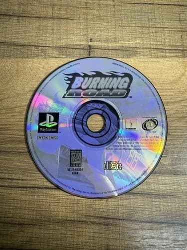Burning Road (Sony PlayStation 1, 1996) Disc Only - Tested & Working - Fast Ship