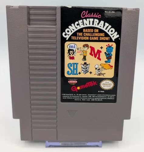 Classic Concentration (Nintendo NES, 1990) - Authentic - Tested