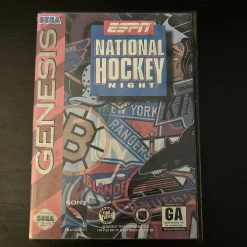 ESPN National Hockey Night (Sega Genesis, 1994) Tested CIB