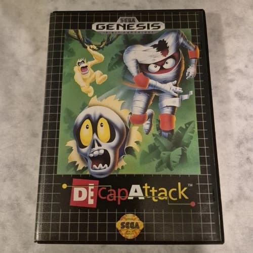 Decap Attack Sega Genesis Authentic Cartridge CIB Complete