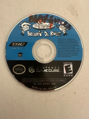 Fairly OddParents: Breakin' Da Rules (Nintendo GameCube, 2003) LOOSE DISC TESTED