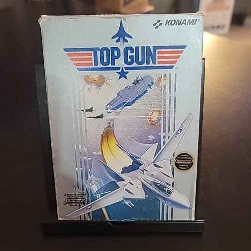 Top Gun (Nintendo NES, 1987) Box Manual and Cart -Tested! See Pics For Condition