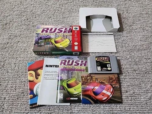 San Francisco Rush Extreme Racing (N64 1997) CIB Tested Game Box Manual Inserts
