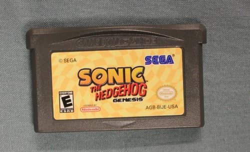 Sega Sonic the Hedgehog: Genesis Nintendo Game Boy Advance Authentic Cartridge