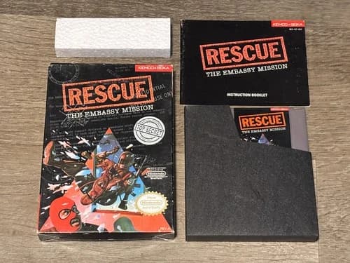 Rescue The Embassy Mission Nintendo Nes Complete CIB Good Condition Authentic
