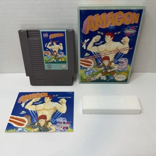 Amagon Nintendo NES Sammy Complete In Box CIB Manual Tested And Works!