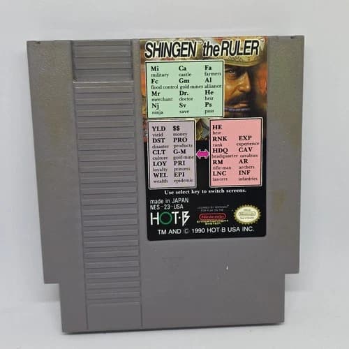 Shingen the Ruler Nintendo NES Game Cartridge Only