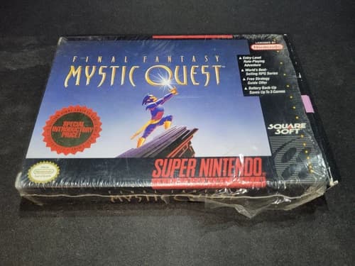 Final Fantasy: Mystic Quest Authentic Super Nintendo SNES EXMT+ COMPLETE n box!