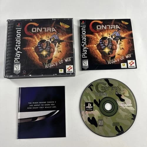 Contra: Legacy of War Sony PlayStation 1, 1996 PS1 Complete W/ Manual CIB TESTED