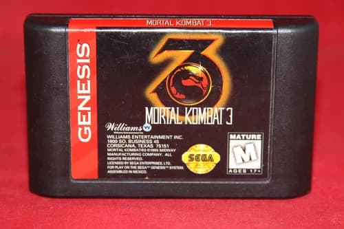 Mortal Kombat 3 (Sega Genesis, 1995) Authentic Game Cartridge