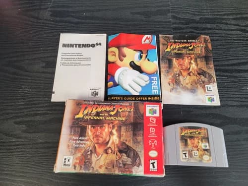 Indiana Jones and the Infernal Nintendo 64 N64 Complete In Box CIB Great Shape