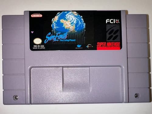 SimEarth: The Living Planet (Super Nintendo SNES 1992) Tested Authentic GLOSSY