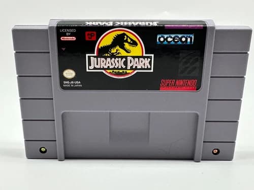 Jurassic Park (Super Nintendo Entertainment System, 1993)- TESTED & WORKS
