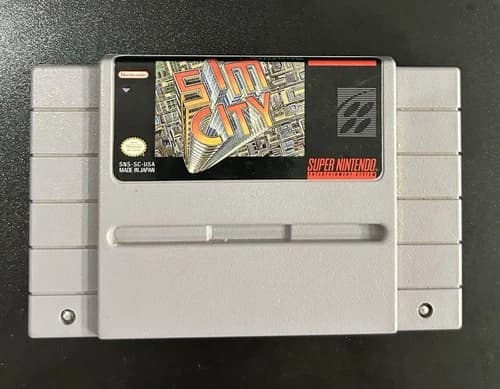 SimCity - Nintendo SNES Game Cartridge - cleaned and tested