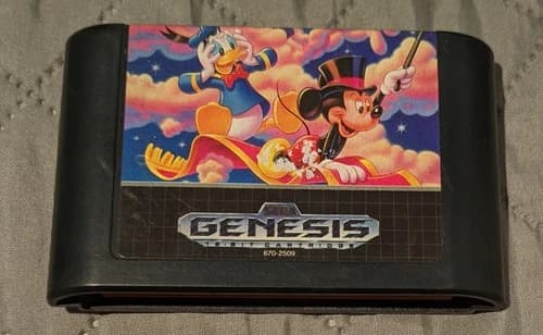 World of Illusion Mickey Mouse Donald Duck Sega Genesis Game Cartridge Only