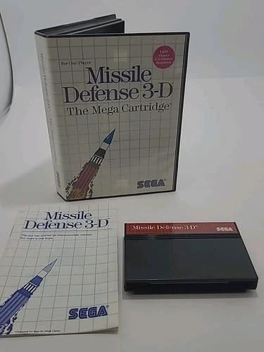 Missile Defense 3-D (Sega Master, 1987)CIB With Manual