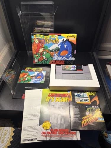 Yoshi's Island Super Mario World 2 SNES CIB COLLECTORS COPY! Minty Fresh! +