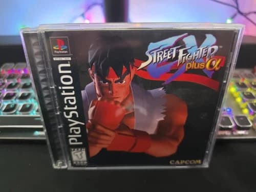Street Fighter EX Plus Alpha Sony Playstation 1 PS1 CIB with manual missing tabs