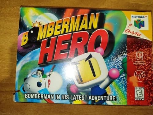 BOMBERMAN HERO GAME WITH BOX AND MANUAL N64 Nintendo 64 USA