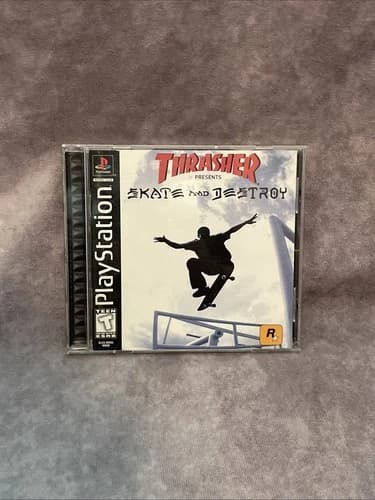 Thrasher Skate and Destroy 1999 Sony PlayStation PS1 CIB Complete Video Game