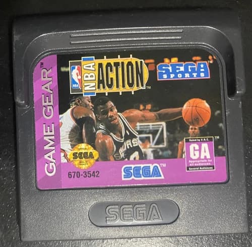 NBA Action Starring David Robinson - Sega Game Gear - Sega Sports - Good Conditi