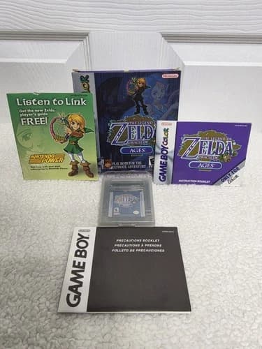Legend of Zelda Oracle of Ages (Nintendo Game Boy Color, 2001) CIB Complete