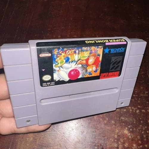 Super Bowling (Super Nintendo SNES) - Original Game Cartridge