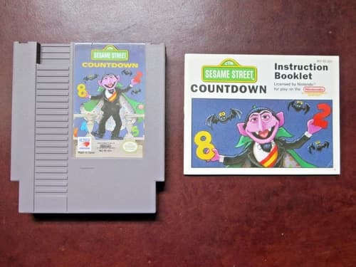 VTG Sesame Street Countdown Nintendo NES 1985 Authentic Tested - The Count Game