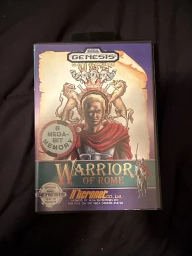 Warrior of Rome- Sega Genesis Box and Game With Manual