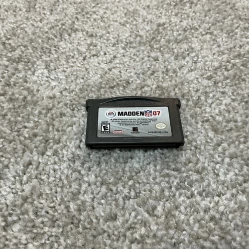 Madden NFL 07 (Nintendo Game Boy Advance, 2006) Cartridge Tested and Working