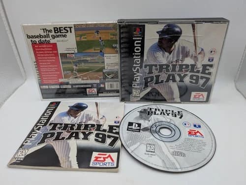Triple Play 97 (Sony PlayStation 1, 1996) Game PS1 Complete Double Case Tested