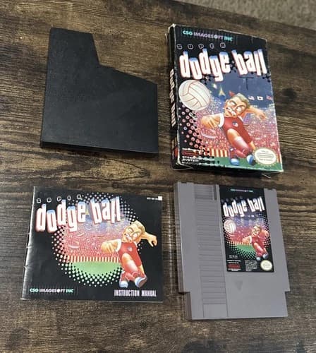 Super Dodge Ball (Nintendo Entertainment System, 1989) W/ Sleeve Box Manual