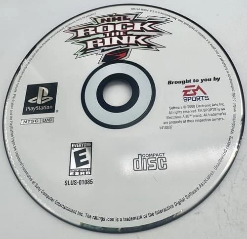 NHL Rock the Rink - Sony PlayStation 1 (PS1) Disc Only Tested - No Tracking