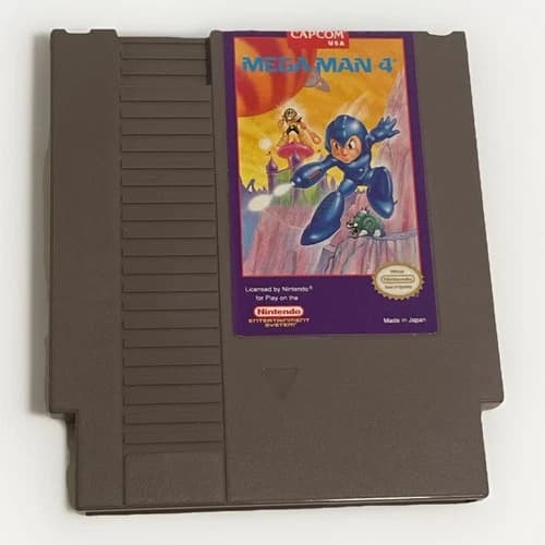Mega Man 4 (Nintendo NES, 1991) Authentic Cartridge