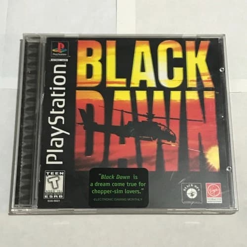 Black Dawn (Sony PlayStation 1, 1996) PS1 Black Label Complete w/Manual Tested