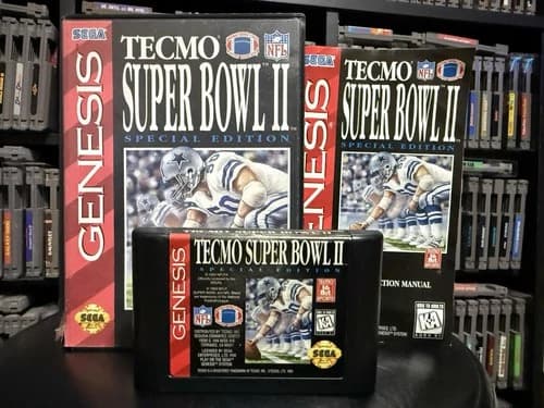 Tecmo Super Bowl II Special Edition (Sega Genesis, 1994) CIB, No Tip Card