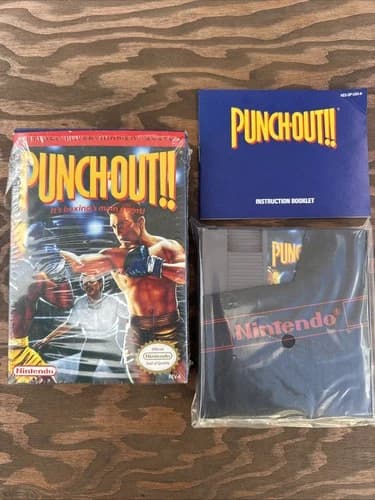 Punch-Out!! (Nintendo NES, 1990) w/ Box, Booklet and Sleeve NOT MIKE TYSON