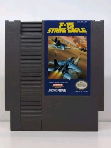 F-15 Strike Eagle Nintendo Entertainment System NES Cleaned Tested