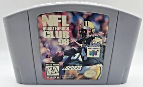 NFL Quarterback Club 98 (Nintendo 64 N64) Authentic - Cleaned - Tested & Works