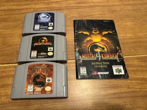 Mortal Kombat 4, Trilogy, Sub Zero Nintendo 64 N64 authentic video game +MK4 man