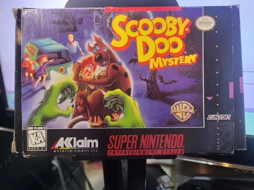 Super Nintendo SNES Game Scooby-Doo Mystery CIB Complete [BOX IN FAIR SHAPE]