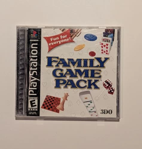 Family Game Pack [Solitaire, etc.] - CIB w/ Manual, Tested - PlayStation PS1 PSX