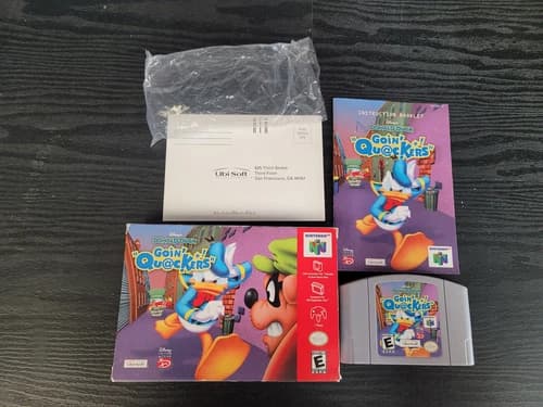 Donald Duck Going Quackers Nintendo 64 N64 Complete In Box CIB Great Shape Reg