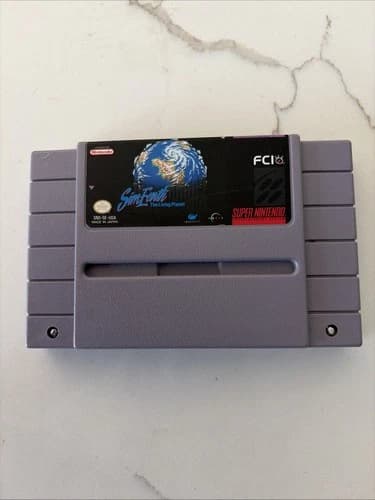SIM Earth The Living Planet Super Nintendo SNES Game AUTHENTIC! TESTED & WORKS!