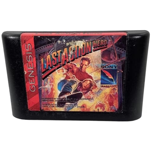 Last Action Hero Sega Genesis, 1993 Cartridge Only Tested
