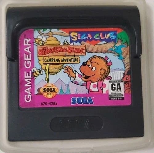 Berenstain Bears Camping Adventures - Sega Game Gear Cartridge