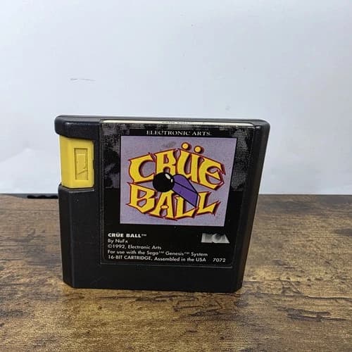 Crue Ball (Sega Genesis, 1992) Authentic Video Game, Cartridge ONLY